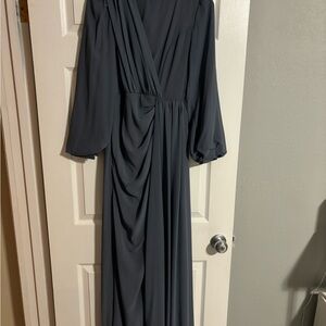 Chic Charcoal Long Sleeve Dress